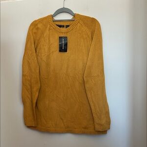 JEANNE PIERRE  maple gold crewneck sweater size XL 100% cotton  new with tags